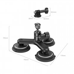 SmallRig triple ventouses pour camera action type GoPro - 4468