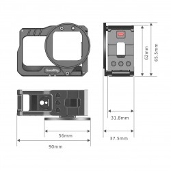SmallRig Cage Vlogging und Filterhalter 52mm für Insta360 ONE R 4K Edition - 2901