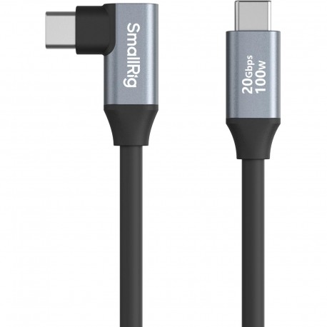 Smallrig câble USB-C droit vers USB-C coudé (35cm) - 4790