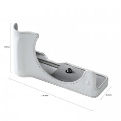 SmallRig kit demi-étui en cuir pour Canon EOS R50 V (blanc) - 5431