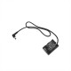 SmallRig câble de chargement DC5521 vers batterie factice LP-E6 - 2919