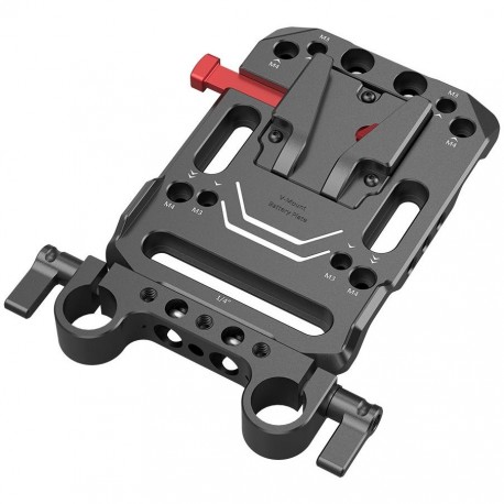 SmallRig plaque batterie V-Mount avec pince double tige 15mm - 3016