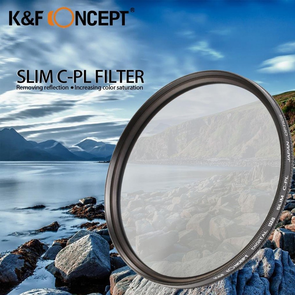 Filtre gris neutre ND4 Filtre Protecteur K&F Concept® 52mm Filtre Polarisant circulaire 