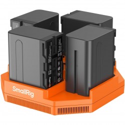 SmallRig kit chargeur 4 canaux avec 4x batteries pour Sony NP-F970 - 4834