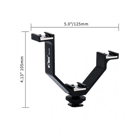 Triple Schuh v-bracket 125mm für Stativ oder Kamera