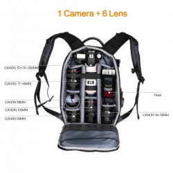 Sac photo K&F Concept Gris Large 44x16x29cm