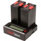 Chargeur double universel HedBox multifonctions pour Nikon, Canon, Sony, Panasonic, etc