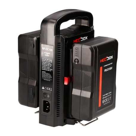 Kit HedBox 2x 150Wh et chargeur batterie V-Mount total 300Wh