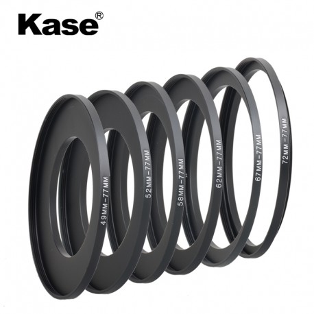 Reduzierring aus Aluminium Kase 49-52-58-62-67-72 zu 77mm