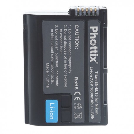 Batterie Phottix Titan EN-EL15 pour Nikon