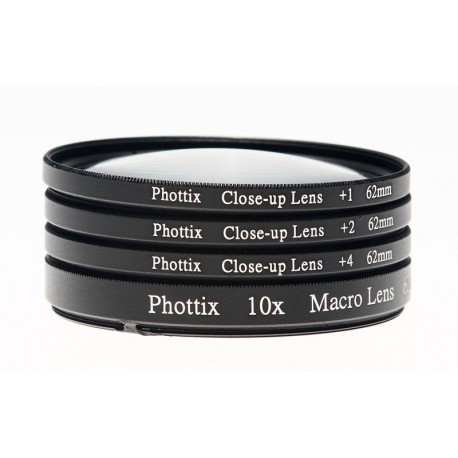 Makrolinsen Phottix 1x, 2x, 4x, 10x