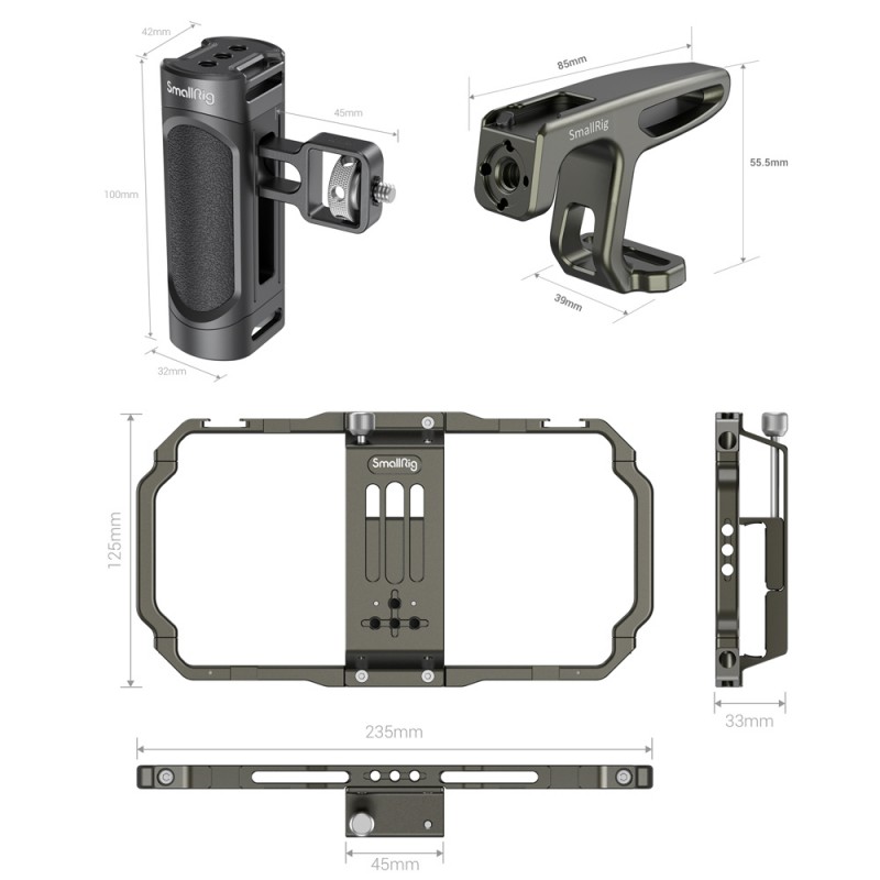 Kit poignée et support moniteur SmallRig 3152