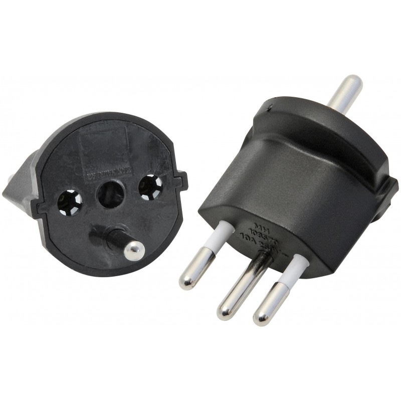 Adaptateur 220v prise EU à prise Suisse CH 3 pin irréversible 