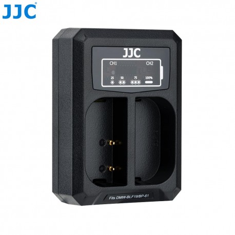 JJC Chargeur double USB pour Panasonic BLF19 / BLK22