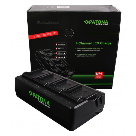 Patona chargeur pour 4 batteries NP-FM50 F550 F750 F970 FM500H