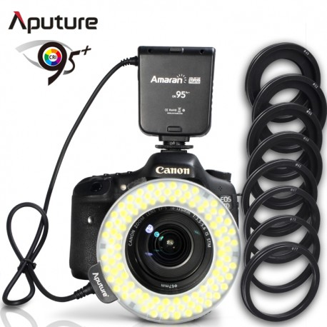 Flash circulaire à LED pour macro Amaran Halo HC100 pour Canon