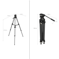 SmallRig Heavy-Duty Videostativ mit Fluidkopf AD-01 - 3751
