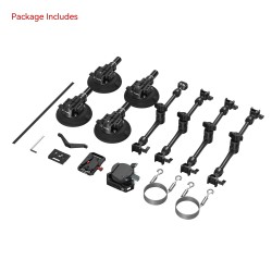 SmallRig All-in-One Set mit 4 Saugnapf Armen für Fahrzeuge Kamera SC-15K - 3565