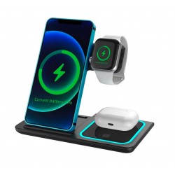 Chargeur sans fil QI 3 en 1 pour iPhone Watch et AirPods
