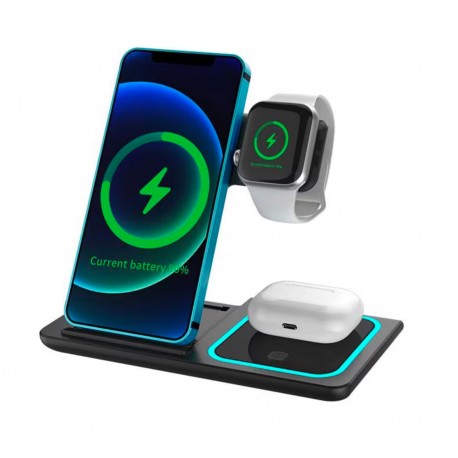 Chargeur sans fil QI 3 en 1 pour iPhone Watch et AirPods